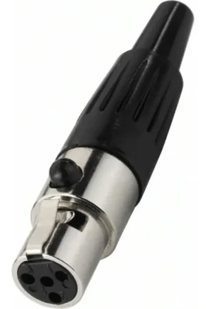Disponible à la commande | MONACOR XLR 407/J Connecteur Mini XLR Femelle 4 Pôles Plaqué Or avec Verrouillage (Unité)