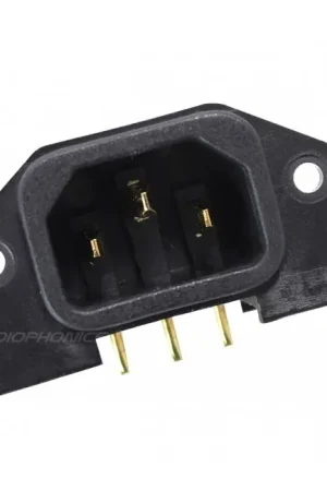 AUDIOPHONICS ES-2G Embase IEC Mâle C14 Coudé Pour Circuit Imprimé plaquée OR | Offre exceptionnelle