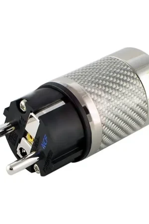Réduction - FURUTECH FI-E50 NCF (R) Connecteur Secteur Schuko Type E/F Plaqué Rhodium Carbone Ø20mm