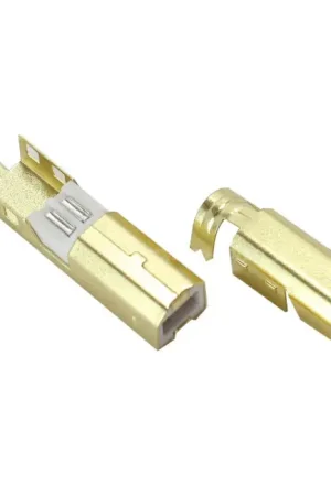 Nouveau - Connecteur USB mâle Type B DIY doré