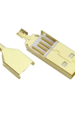 Quantité limitée | Connecteur USB mâle Type A DIY doré
