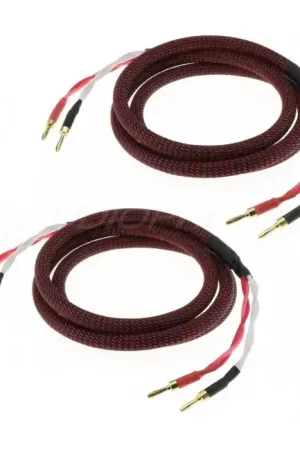 DYNAVOX Câbles d'enceintes bananes Cuivre OFC (La paire) 5m - Bon plan