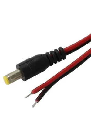 Bien noté - Câble d'alimentation Jack DC 5.5 / 2.1mm Mâle vers fils nus 1m (La paire)