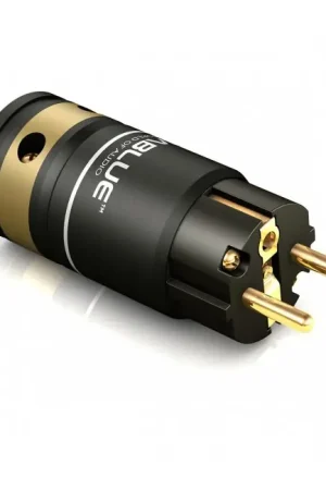 VIABLUE T6S Connecteur Secteur Schuko Type E/F Plaqué Or 24K Ø16mm - Stock limité