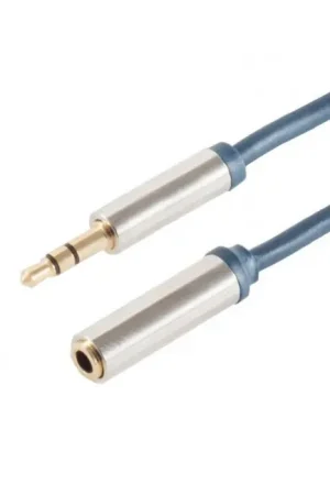 Remise supplémentaire - Rallonge SLIM LINE Câble Jack 3,5mm Mâle - Jack 3,5mm Femelle 5m