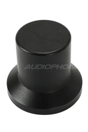 Tout juste arrivé | Bouton Aluminium Axe Méplat 22x25x17mm Ø6mm Noir
