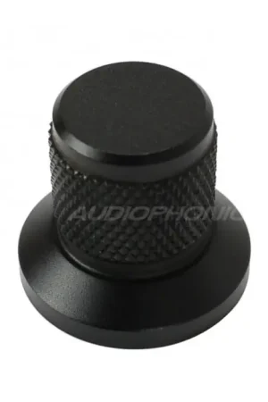 Expédition rapide - Bouton Aluminium Grip Axe Méplat 22x25x17mm Ø6mm Noir