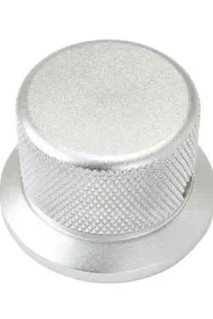 Disponible à la commande - Bouton Aluminium Grip Axe Méplat 30x38x25mm Ø6mm Argent