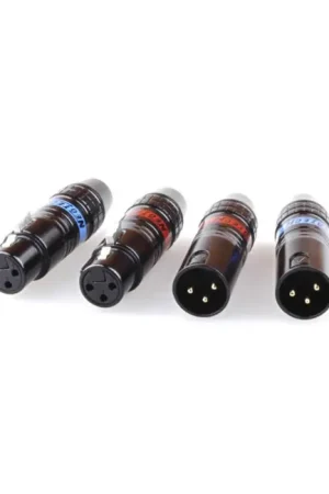 Préféré des clients | NEOTECH NC-06612 Connecteurs XLR Mâle / Femelle 3 Pins Laiton Plaqués Or Ø12mm (Set x4)