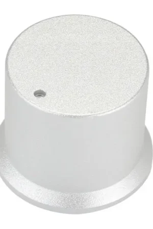 Très demandé | Bouton Aluminium Axe Méplat 30x25x26mm Ø6mm Argent