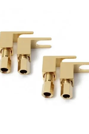 Fourches pour Amplificateur Vintage Cuivre Plaqué Or Ø6mm (Set x4) - Meilleure vente