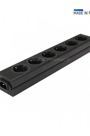 AUDIOPHONICS Distributeur Secteur 6 Prises Schuko Aluminium Noir | Plébiscité par les clients
