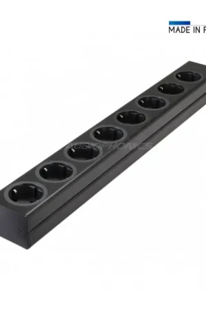 AUDIOPHONICS Distributeur Secteur 8 Prises Schuko Aluminium Noir - Tout juste disponible