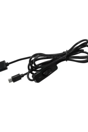 Prix bas - Câble Alimentation USB-A Mâle vers Micro USB-B Mâle avec Interrupteur 22AWG 1.5m