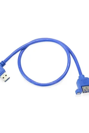 Affaire à saisir | Passe Cloison USB-A 3.0 Mâle vers USB-A 3.0 Femelle Bleu 0.5m