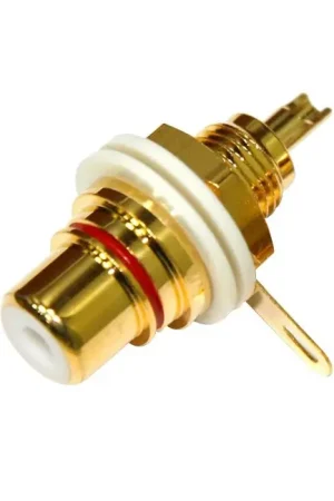 ELECAUDIO ER-109 Embase RCA Plaquée Or Rouge (Unité) - Bon prix