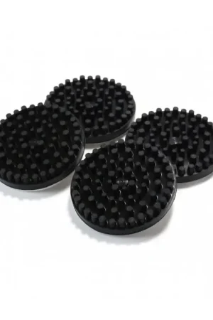 DYNAVOX ANTIVIBE Pieds Absorbeurs Antivibratoires Ronds Caoutchouc Noir (Set x4) - Prix choc