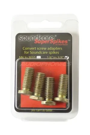 SOUNDCARE ADAPTER Adaptateur 1/4" vers 3/8" pour Pointes SuperSpikes 1/4" (Set x4) | Disponible à la commande