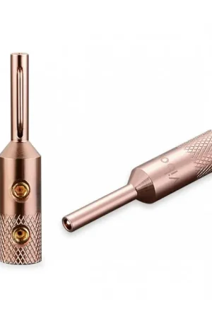 Super offre | VIBORG VB401 Fiches Banane Cuivre Pur Red Copper Ø4mm (Set x4)