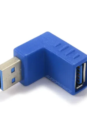 Adaptateur USB-A Mâle Coudé vers USB-A Femelle 3.0 | Premium