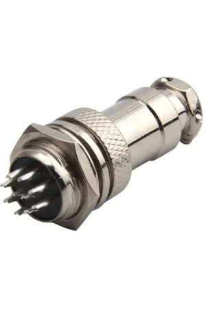Connecteur Aviation GX16 Verrouillable 10 Pôles Cuivre Plaqué Argent 200V 4A Ø7.5mm | Offre bientôt terminée