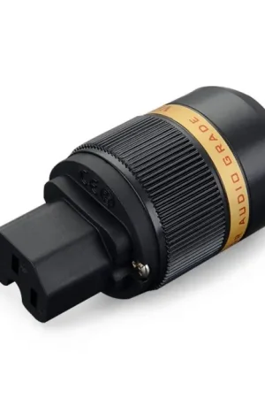 VIBORG VF501 Connecteur IEC C15 Cuivre pur Ø19mm Noir | Tendance