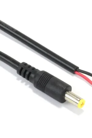 Câble d'Alimentation Jack DC 5.5 / 2.1mm Mâle vers Fils Nus 18AWG 30cm | Plus que quelques jours