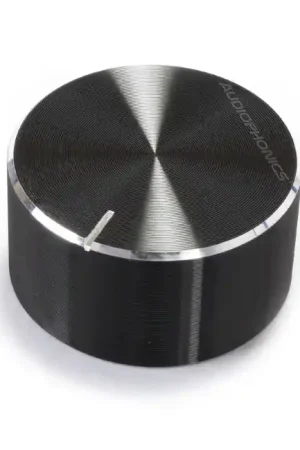 Prix usine - Bouton Aluminium Axe Cranté 25x13mm Ø6mm Noir