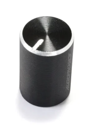Bouton Aluminium Axe Cranté 10x15mm Ø6mm Noir | Stock presque épuisé