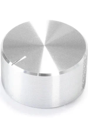 Bouton Aluminium Axe Cranté 30x10mm Ø6mm Argent - Plus que quelques pièces