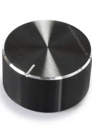 Bouton Aluminium Axe Cranté 30x10mm Ø6mm Noir - Tout juste disponible