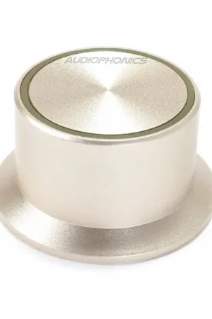 Bouton Axe Cranté avec Emplacement LED 40x30x21mm Ø6mm Champagne | Best-seller