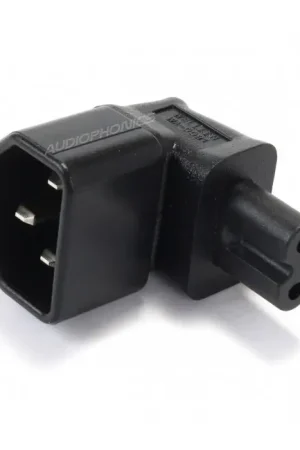 Adaptateur Secteur IEC C14 3 Pôles vers IEC C7 2 Pôles Coudé | Coup de cœur des clients