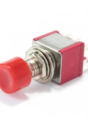 Bouton Poussoir 2 Pôles 2 Positions 2NO2NC DPDT 250V 2A / 120V 5A Rouge - Prix imbattable