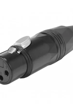 Connecteur XLR Femelle 3 Pôles Ø8mm Noir (Unité) - Envoi rapide
