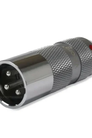 VIBORG XM-202R Connecteur XLR Mâle 3 Pôles Cuivre Pur Plaqué Rhodium Ø11mm Rouge (Unité) | Dernier arrivage