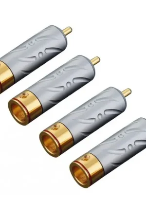 VIBORG VR109G Connecteur RCA Cuivre Pur Plaqué / Argent Or PTFE Ø8.5mm (Set x4) - Commandez en ligne