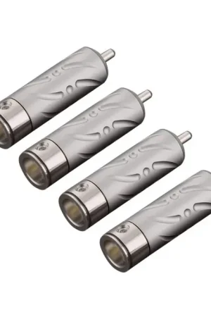 VIBORG VR109R Connecteur RCA Cuivre Pur Plaqué Argent / Rhodium PTFE Ø9.5mm (Set x4) - Prix spécial