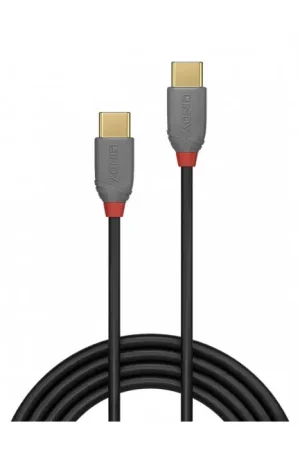 LINDY ANTHRA LINE Câble USB-C Mâle vers USB-C Mâle 2.0 Plaqué Or 3m | Très populaire
