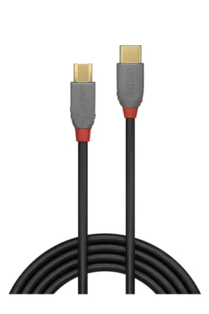 LINDY ANTHRA LINE Câble USB-C Mâle vers Micro USB Mâle 2.0 Plaqué Or 2m - Qualité professionnelle