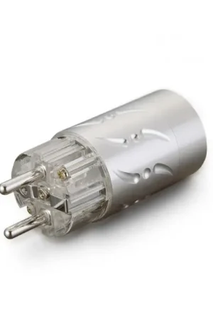 Paiement sécurisé | VIBORG VE512R Connecteur Secteur Schuko Type E/F Cuivre Pur Plaqué Argent / Rhodium Ø20mm