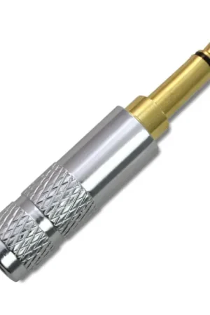 Envoi rapide - Connecteur Jack 3.5mm Mono 2 Pôles Plaqué Or Ø4mm Argent (Unité)