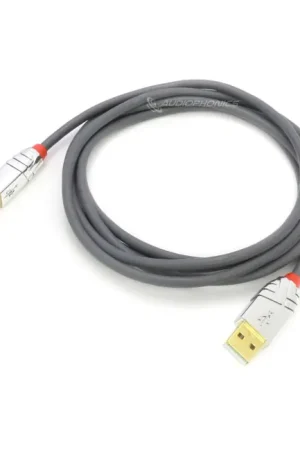Prix promo - LINDY CROMO LINE Câble USB-A Mâle vers USB-B Mâle 2.0 Plaqué Or 3m