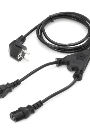 LINDY Câble Secteur en Y Schuko vers 2x IEC C13 2m - Prix en baisse