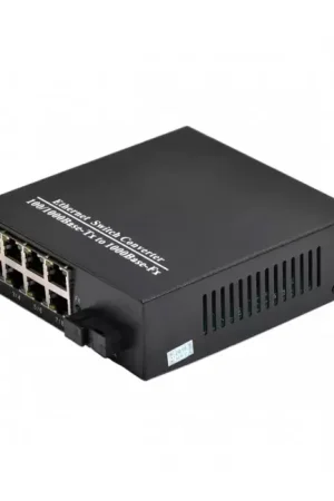 Convertisseur Switch Ethernet 8x RJ45 1x Fibre Optique | Très bien noté