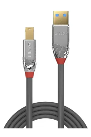 Disponible dès maintenant - LINDY CROMO LINE Câble USB-A Mâle vers USB-B Mâle 3.0 Plaqué Or 1m