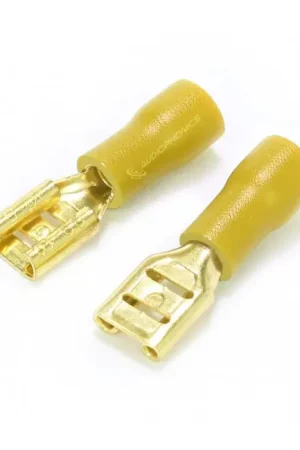 MUNDORF 6.3G Cosse Plate Femelle Isolée Plaquée Or 6.3mm 4-6mm² Jaune (x10) - Achetez en ligne