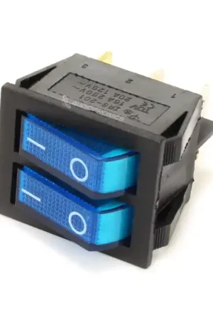 Interrupteur NO Lumineux Double 250VAC 15A Bleu - Bon prix