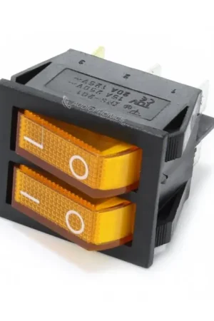 Direct fabricant - Interrupteur NO Lumineux Double 250VAC 15A Jaune