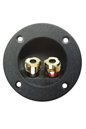 Cette semaine uniquement - ATOHM WT-D75-G Bornier Encastré pour Enceintes Plaqué Or Ø75mm (Unité)